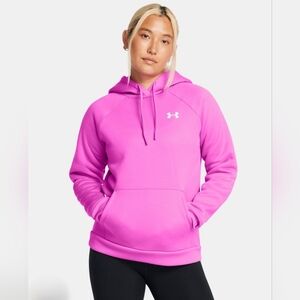 Under Armour Women's XS Vibrant Pink Fleece Pullover Hoodie.